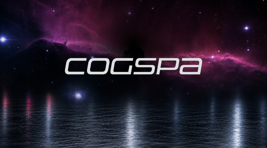 COGSPA wordmark over a magenta nebula
